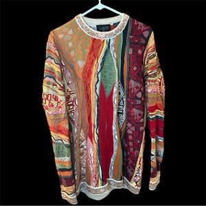 COOGI AUTHENTIC AUSTRALIA multi colored sweater 100% mercerized cotton mens 2x